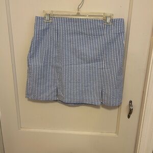 Chic Blue Checkered Mini Skirt